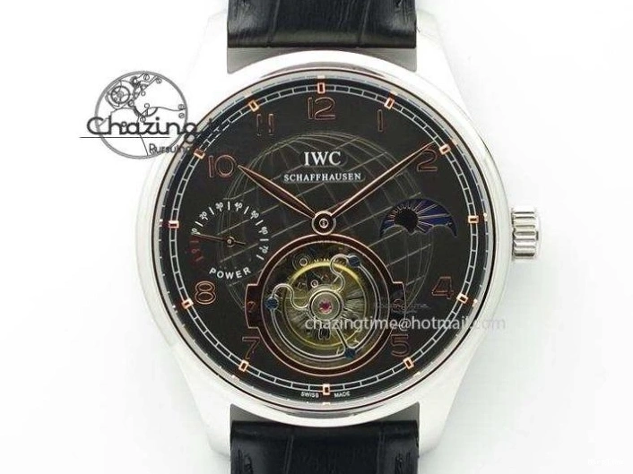 MIROTIME 0422 Thermal Portuguese Real PR Real Annual Calendar IW503501 RG ZF 1:1 Best Edition White Dial on Black Leather Strap A 7150